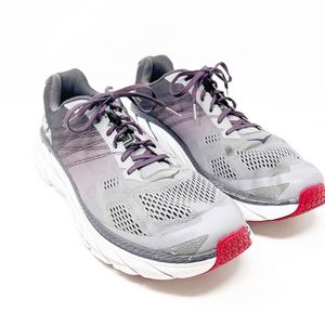 Hoka Clifton 6 Black Grey Red